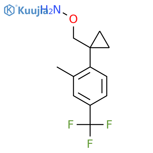 O-({1-2-methyl-4-(trifluoromethyl)phenylcyclopropyl}methyl)hydroxylamine structure