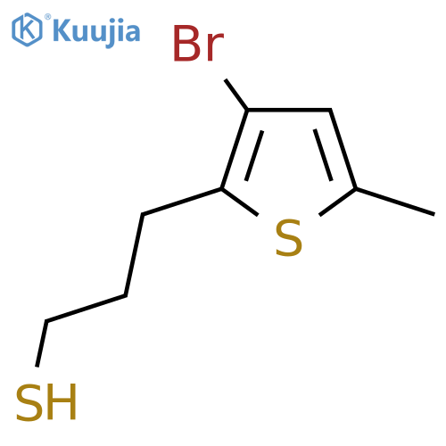 3-(3-bromo-5-methylthiophen-2-yl)propane-1-thiol structure