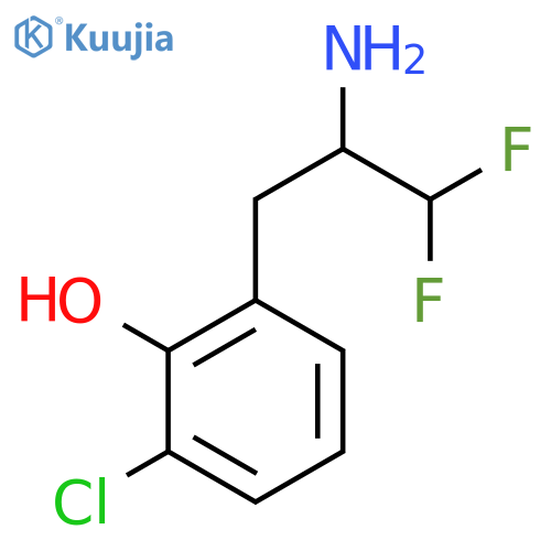 2-(2-amino-3,3-difluoropropyl)-6-chlorophenol structure