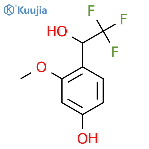 3-methoxy-4-(2,2,2-trifluoro-1-hydroxyethyl)phenol structure