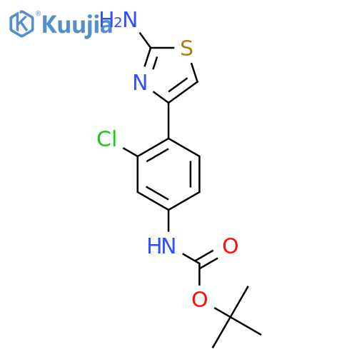 tert-butyl N-4-(2-amino-1,3-thiazol-4-yl)-3-chlorophenylcarbamate structure