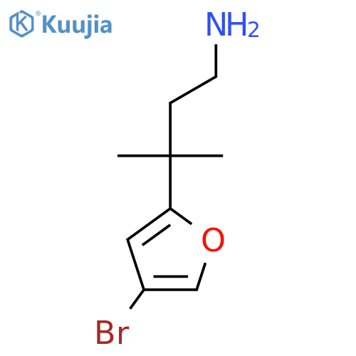 3-(4-bromofuran-2-yl)-3-methylbutan-1-amine structure