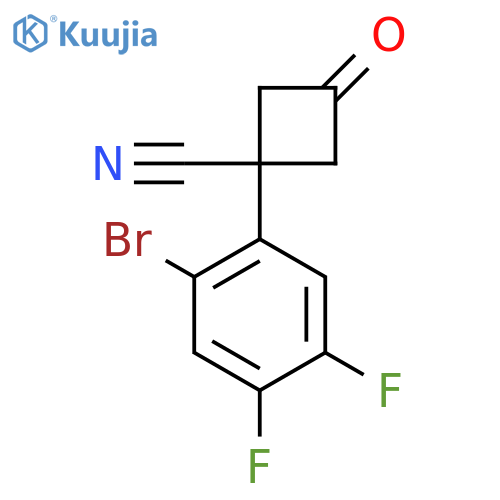1-(2-Bromo-4,5-difluorophenyl)-3-oxocyclobutane-1-carbonitrile structure