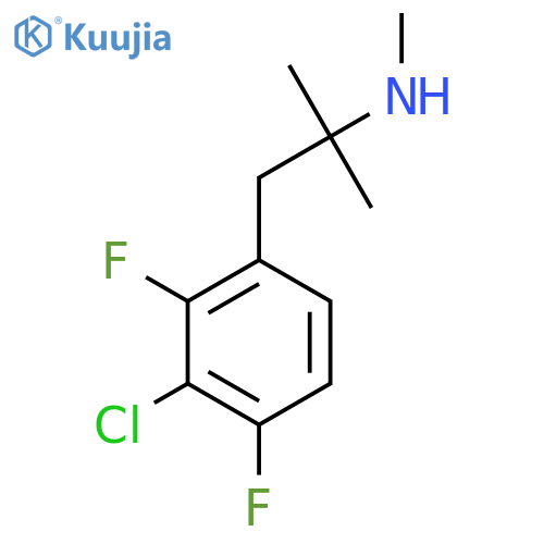 1-(3-chloro-2,4-difluorophenyl)-2-methylpropan-2-yl(methyl)amine structure