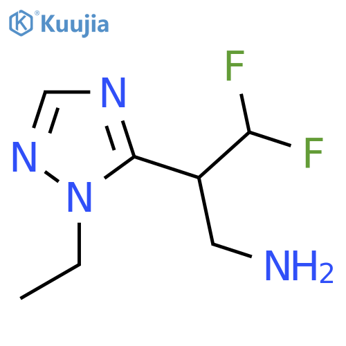 2-(1-ethyl-1H-1,2,4-triazol-5-yl)-3,3-difluoropropan-1-amine structure