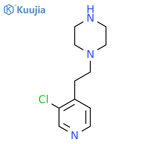 1-2-(3-chloropyridin-4-yl)ethylpiperazine structure