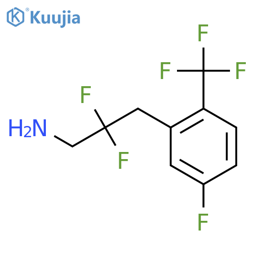 2,2-difluoro-3-5-fluoro-2-(trifluoromethyl)phenylpropan-1-amine structure