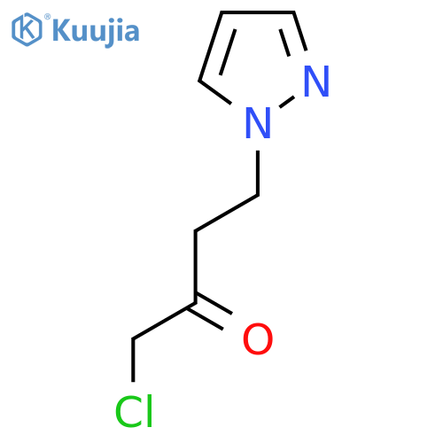 1-chloro-4-(1H-pyrazol-1-yl)butan-2-one structure