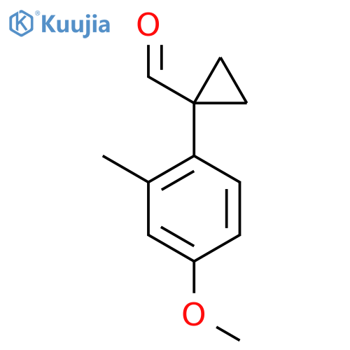 1-(4-methoxy-2-methylphenyl)cyclopropane-1-carbaldehyde structure