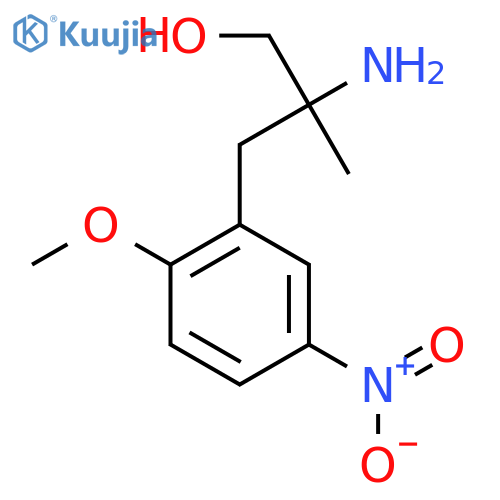 2-amino-3-(2-methoxy-5-nitrophenyl)-2-methylpropan-1-ol structure