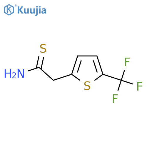 2-5-(trifluoromethyl)thiophen-2-ylethanethioamide structure