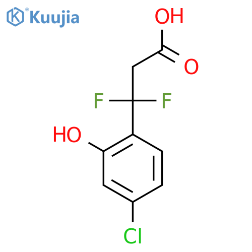 3-(4-chloro-2-hydroxyphenyl)-3,3-difluoropropanoic acid structure