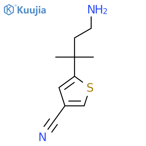 5-(4-amino-2-methylbutan-2-yl)thiophene-3-carbonitrile structure