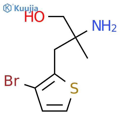 2-amino-3-(3-bromothiophen-2-yl)-2-methylpropan-1-ol structure