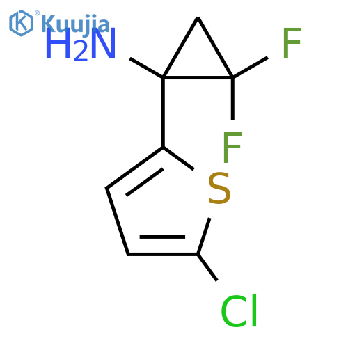 1-(5-chlorothiophen-2-yl)-2,2-difluorocyclopropan-1-amine structure