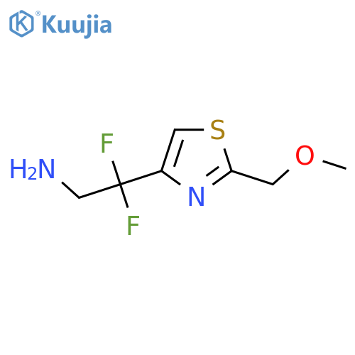 2,2-difluoro-2-2-(methoxymethyl)-1,3-thiazol-4-ylethan-1-amine structure