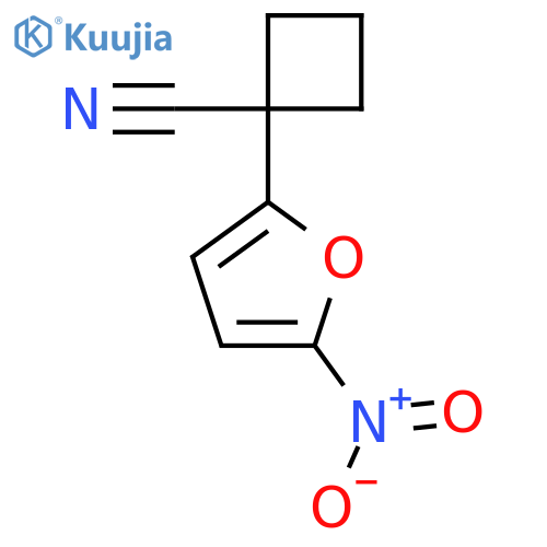 1-(5-nitrofuran-2-yl)cyclobutane-1-carbonitrile structure