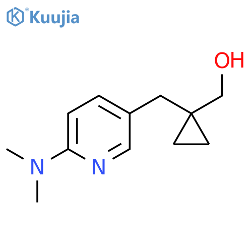 (1-{6-(dimethylamino)pyridin-3-ylmethyl}cyclopropyl)methanol structure