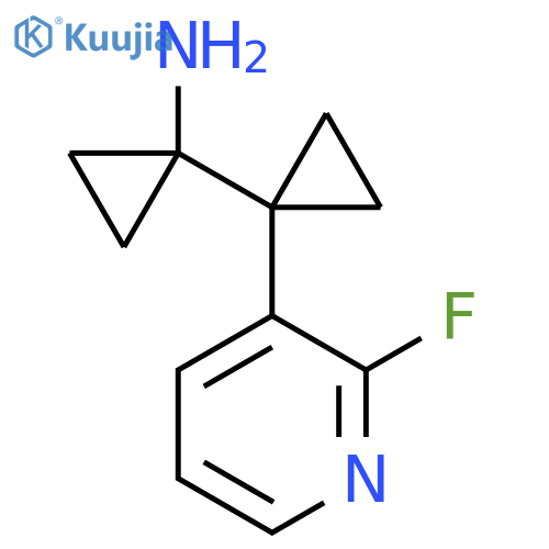 1-1-(2-fluoropyridin-3-yl)cyclopropylcyclopropan-1-amine structure