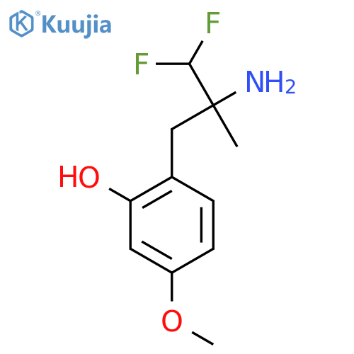 2-(2-amino-3,3-difluoro-2-methylpropyl)-5-methoxyphenol structure