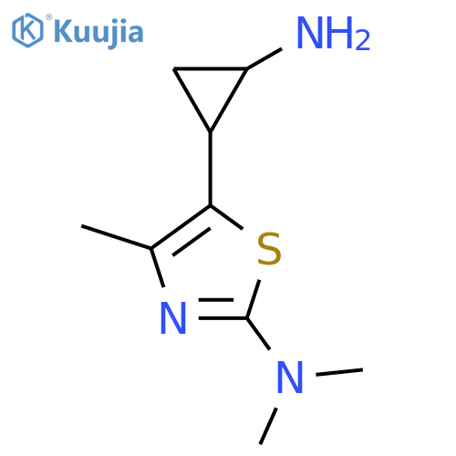 5-(2-aminocyclopropyl)-N,N,4-trimethyl-1,3-thiazol-2-amine structure