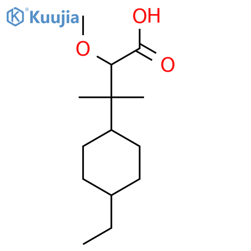 3-(4-ethylcyclohexyl)-2-methoxy-3-methylbutanoic acid structure