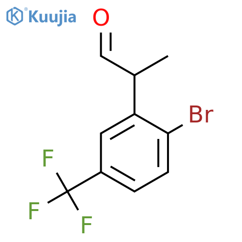 2-2-bromo-5-(trifluoromethyl)phenylpropanal structure