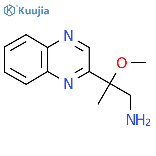 2-methoxy-2-(quinoxalin-2-yl)propan-1-amine structure