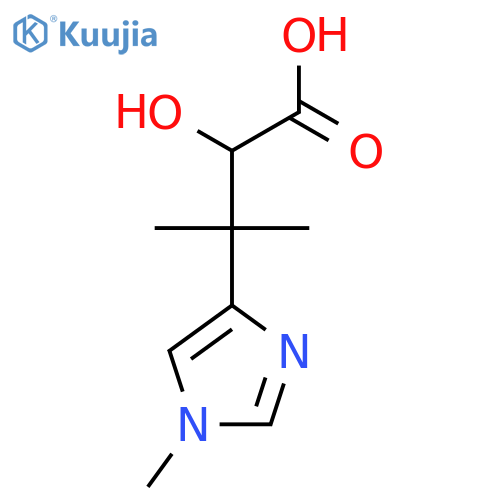 2-hydroxy-3-methyl-3-(1-methyl-1H-imidazol-4-yl)butanoic acid structure