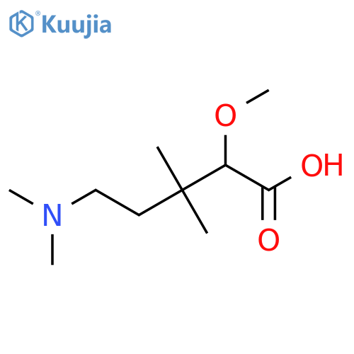 5-(dimethylamino)-2-methoxy-3,3-dimethylpentanoic acid structure
