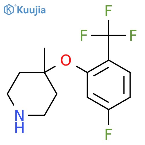 4-5-fluoro-2-(trifluoromethyl)phenoxy-4-methylpiperidine structure