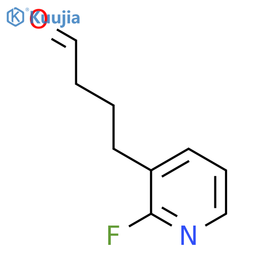 4-(2-fluoropyridin-3-yl)butanal structure