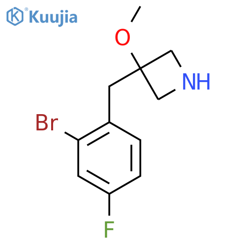 3-(2-bromo-4-fluorophenyl)methyl-3-methoxyazetidine structure