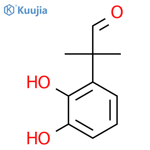 2-(2,3-dihydroxyphenyl)-2-methylpropanal structure