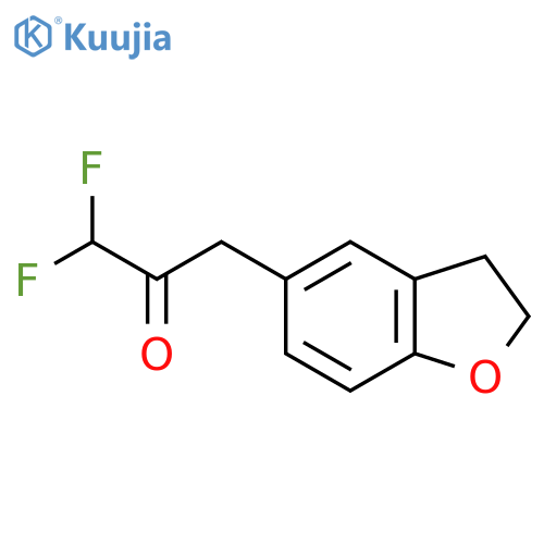 3-(2,3-dihydro-1-benzofuran-5-yl)-1,1-difluoropropan-2-one structure
