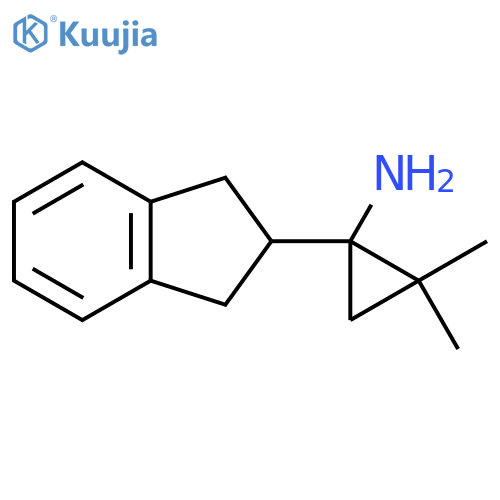 1-(2,3-dihydro-1H-inden-2-yl)-2,2-dimethylcyclopropan-1-amine structure