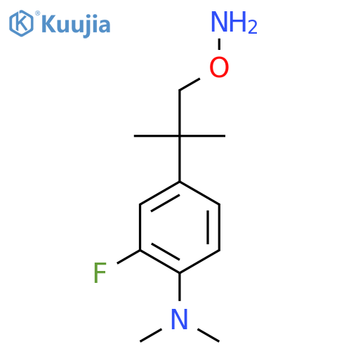 4-1-(aminooxy)-2-methylpropan-2-yl-2-fluoro-N,N-dimethylaniline structure
