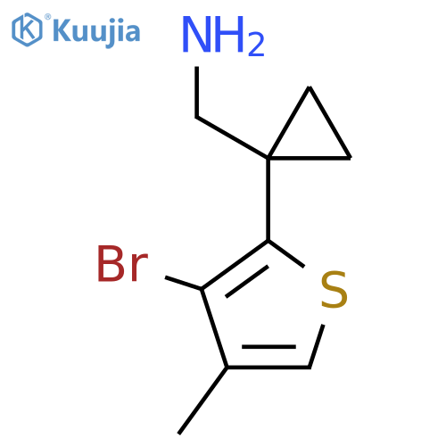 1-(3-bromo-4-methylthiophen-2-yl)cyclopropylmethanamine structure