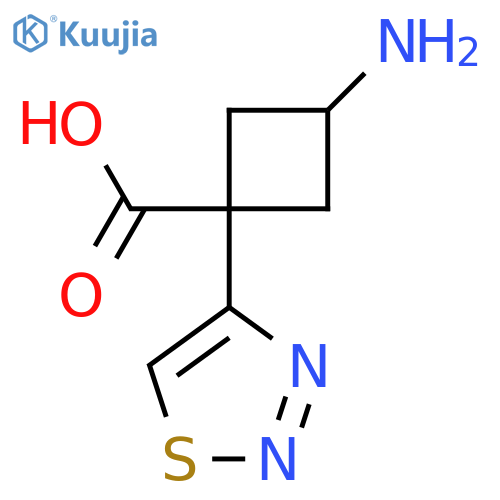 3-amino-1-(1,2,3-thiadiazol-4-yl)cyclobutane-1-carboxylic acid structure