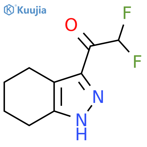 2,2-difluoro-1-(4,5,6,7-tetrahydro-1H-indazol-3-yl)ethan-1-one structure