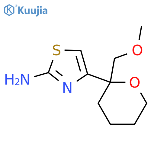 4-2-(methoxymethyl)oxan-2-yl-1,3-thiazol-2-amine structure