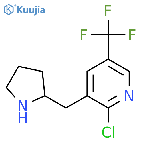 2-chloro-3-(pyrrolidin-2-yl)methyl-5-(trifluoromethyl)pyridine structure