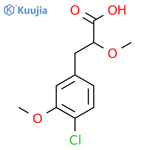 3-(4-chloro-3-methoxyphenyl)-2-methoxypropanoic acid structure