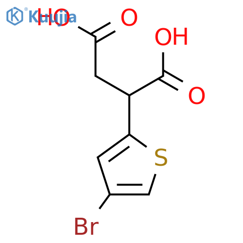 2-(4-bromothiophen-2-yl)butanedioic acid structure