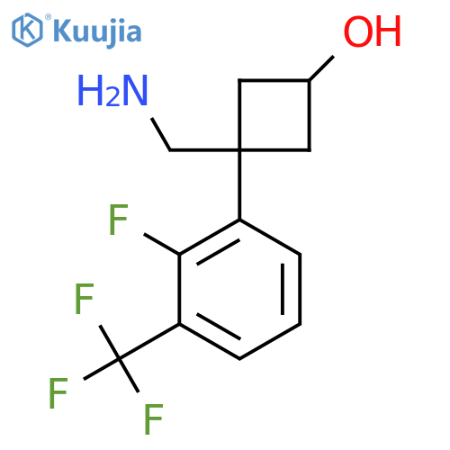 3-(aminomethyl)-3-2-fluoro-3-(trifluoromethyl)phenylcyclobutan-1-ol structure