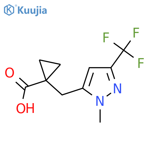 1-{1-methyl-3-(trifluoromethyl)-1H-pyrazol-5-ylmethyl}cyclopropane-1-carboxylic acid structure