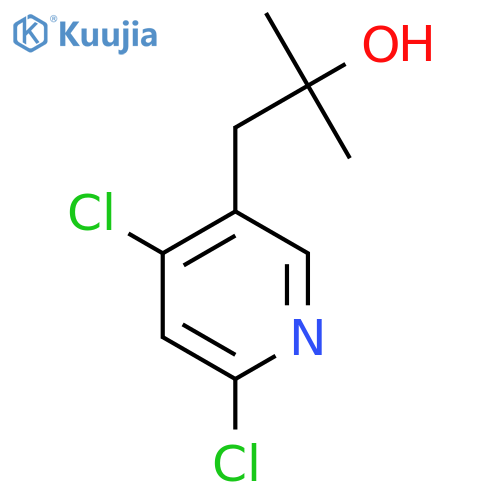 1-(4,6-dichloropyridin-3-yl)-2-methylpropan-2-ol structure