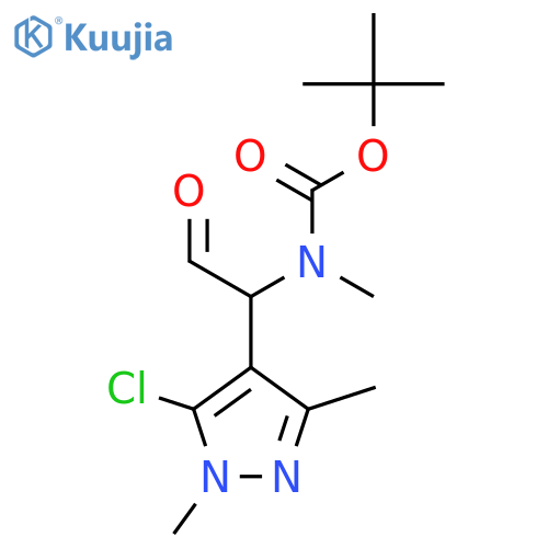 tert-butyl N-1-(5-chloro-1,3-dimethyl-1H-pyrazol-4-yl)-2-oxoethyl-N-methylcarbamate structure