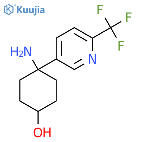 4-amino-4-6-(trifluoromethyl)pyridin-3-ylcyclohexan-1-ol structure