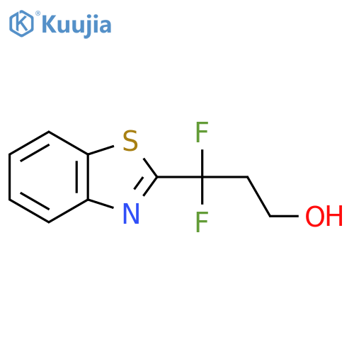 3-(1,3-benzothiazol-2-yl)-3,3-difluoropropan-1-ol structure